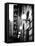 Garage Parking Sign, W 43St, Times Square, Manhattan, New York, US, Black and White Photography-Philippe Hugonnard-Framed Stretched Canvas