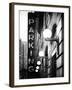 Garage Parking Sign, W 43St, Times Square, Manhattan, New York, US, Black and White Photography-Philippe Hugonnard-Framed Premium Photographic Print