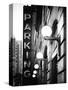 Garage Parking Sign, W 43St, Times Square, Manhattan, New York, US, Black and White Photography-Philippe Hugonnard-Stretched Canvas