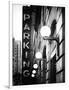 Garage Parking Sign, W 43St, Times Square, Manhattan, New York, US, Black and White Photography-Philippe Hugonnard-Framed Photographic Print