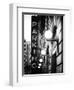 Garage Parking Sign, W 43St, Times Square, Manhattan, New York, US, Black and White Photography-Philippe Hugonnard-Framed Photographic Print