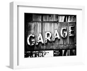 Garage Sign, W 43St, Times Square, Manhattan, New York, White Frame, Full Size Photography-Philippe Hugonnard-Framed Art Print