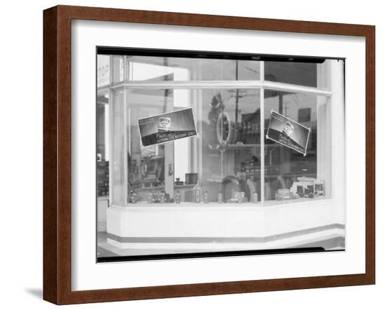 Garage Window Display-Dick Whittington Studio-Framed Photographic Print