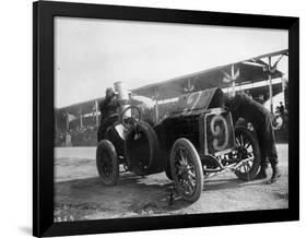 Garcet Refuelling His Mors, Coppa Florio, Bologna, Italy, 1908-null-Framed Photographic Print