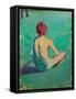 Garcon Assis Dans L'herbe (Boy Sitting in the Grass) - Peinture De Emile Bernard (1868-1941), Huile-Emile Bernard-Framed Stretched Canvas