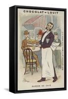 Garcon De Cafe-Louis Borgex-Framed Stretched Canvas