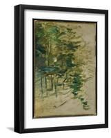 Garden, 1883 (Oil on Canvas)-Berthe Morisot-Framed Giclee Print