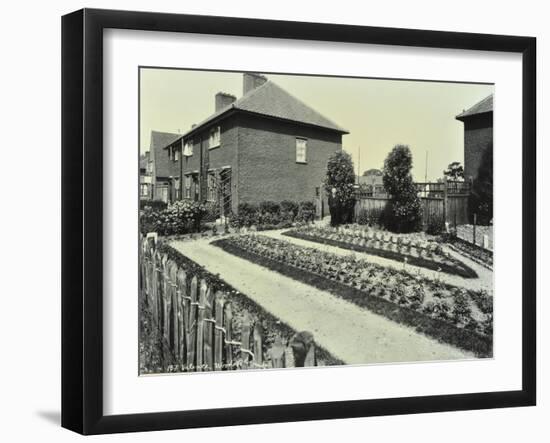 Garden at 187 Valence Wood Road, Becontree Estate, Ilford, London, 1929-null-Framed Photographic Print