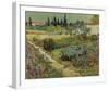 Garden At Arles-Vincent Van Gogh-Framed Giclee Print