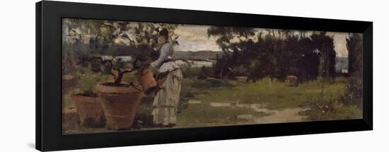 Garden at Bellariva, Circa 1884-Silvestro Lega-Framed Giclee Print