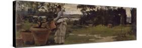 Garden at Bellariva, Circa 1884-Silvestro Lega-Stretched Canvas