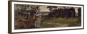 Garden at Bellariva, Circa 1884-Silvestro Lega-Framed Premium Giclee Print