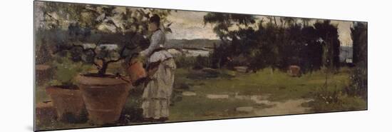 Garden at Bellariva, Circa 1884-Silvestro Lega-Mounted Premium Giclee Print