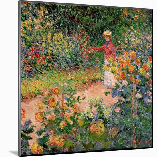 Garden at Giverny, 1895-Claude Monet-Mounted Premium Giclee Print