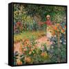 Garden at Giverny, 1895-Claude Monet-Framed Stretched Canvas