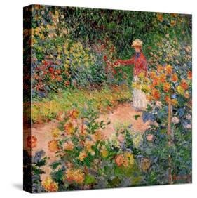 Garden at Giverny, 1895-Claude Monet-Stretched Canvas