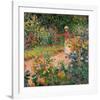 Garden at Giverny, 1895-Claude Monet-Framed Giclee Print