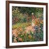 Garden at Giverny, 1895-Claude Monet-Framed Giclee Print