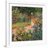 Garden at Giverny, 1895-Claude Monet-Framed Giclee Print