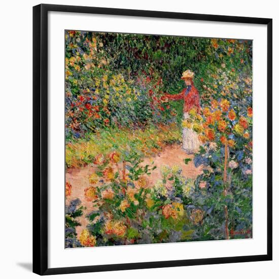 Garden at Giverny, 1895-Claude Monet-Framed Giclee Print