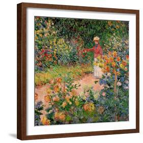 Garden at Giverny, 1895-Claude Monet-Framed Giclee Print