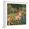 Garden at Giverny, 1895-Claude Monet-Framed Giclee Print