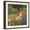 Garden at Giverny, 1895-Claude Monet-Framed Giclee Print