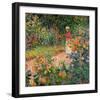 Garden at Giverny, 1895-Claude Monet-Framed Giclee Print