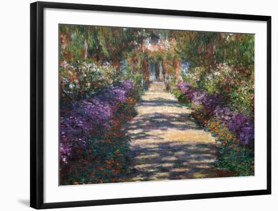 Garden at Giverny-Claude Monet-Framed Art Print