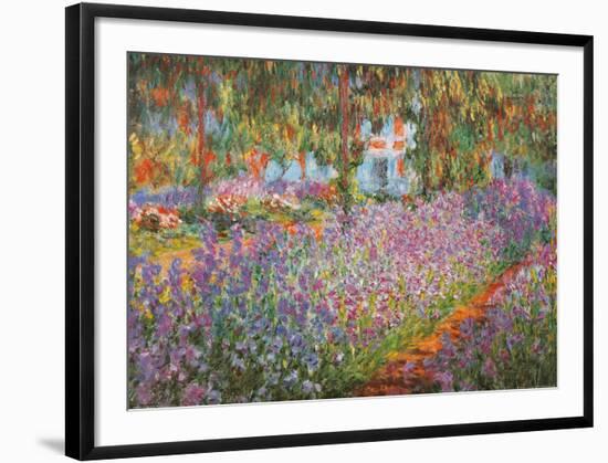 Garden at Giverny-Claude Monet-Framed Art Print