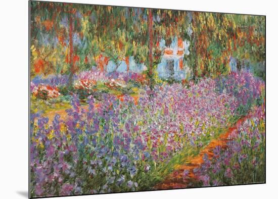 Garden at Giverny-Claude Monet-Mounted Art Print