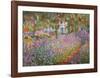 Garden at Giverny-Claude Monet-Framed Art Print