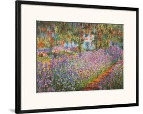 Garden at Giverny-Claude Monet-Framed Art Print