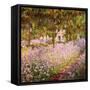 Garden at Giverny-Claude Monet-Framed Stretched Canvas