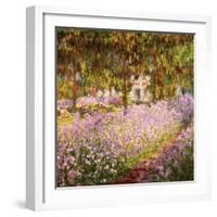 Garden at Giverny-Claude Monet-Framed Giclee Print