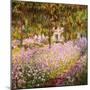 Garden at Giverny-Claude Monet-Mounted Giclee Print