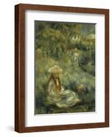 Garden at Mezy: Mlle. Manet-Pierre-Auguste Renoir-Framed Giclee Print