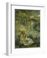 Garden at Mezy: Mlle. Manet-Pierre-Auguste Renoir-Framed Giclee Print