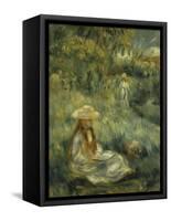 Garden at Mezy: Mlle. Manet-Pierre-Auguste Renoir-Framed Stretched Canvas