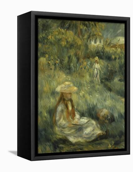 Garden at Mezy: Mlle. Manet-Pierre-Auguste Renoir-Framed Stretched Canvas