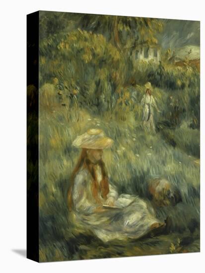 Garden at Mezy: Mlle. Manet-Pierre-Auguste Renoir-Stretched Canvas