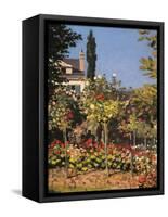 Garden at Sainte Adresse-Claude Monet-Framed Stretched Canvas
