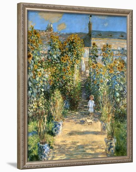 Garden at Vetheuil, 1881-Claude Monet-Framed Art Print