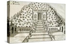 Garden at Villa Nani Mocenigo in Monselice, 1697-Vincenzo Coronelli-Stretched Canvas