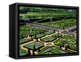 Garden at Villandry Chateau, Loire Valley,-David Barnes-Framed Stretched Canvas