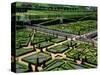 Garden at Villandry Chateau, Loire Valley,-David Barnes-Stretched Canvas