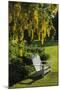 Garden Bench, Schreiner's Iris Gardens, Keizer, Oregon, USA-Rick A. Brown-Mounted Photographic Print