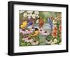 Garden Birdbath-William Vanderdasson-Framed Giclee Print