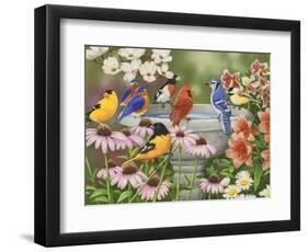 Garden Birdbath-William Vanderdasson-Framed Giclee Print