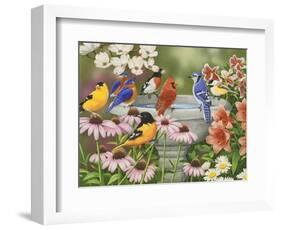 Garden Birdbath-William Vanderdasson-Framed Giclee Print